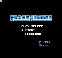 Space Hunter (Japan) Title Screen
